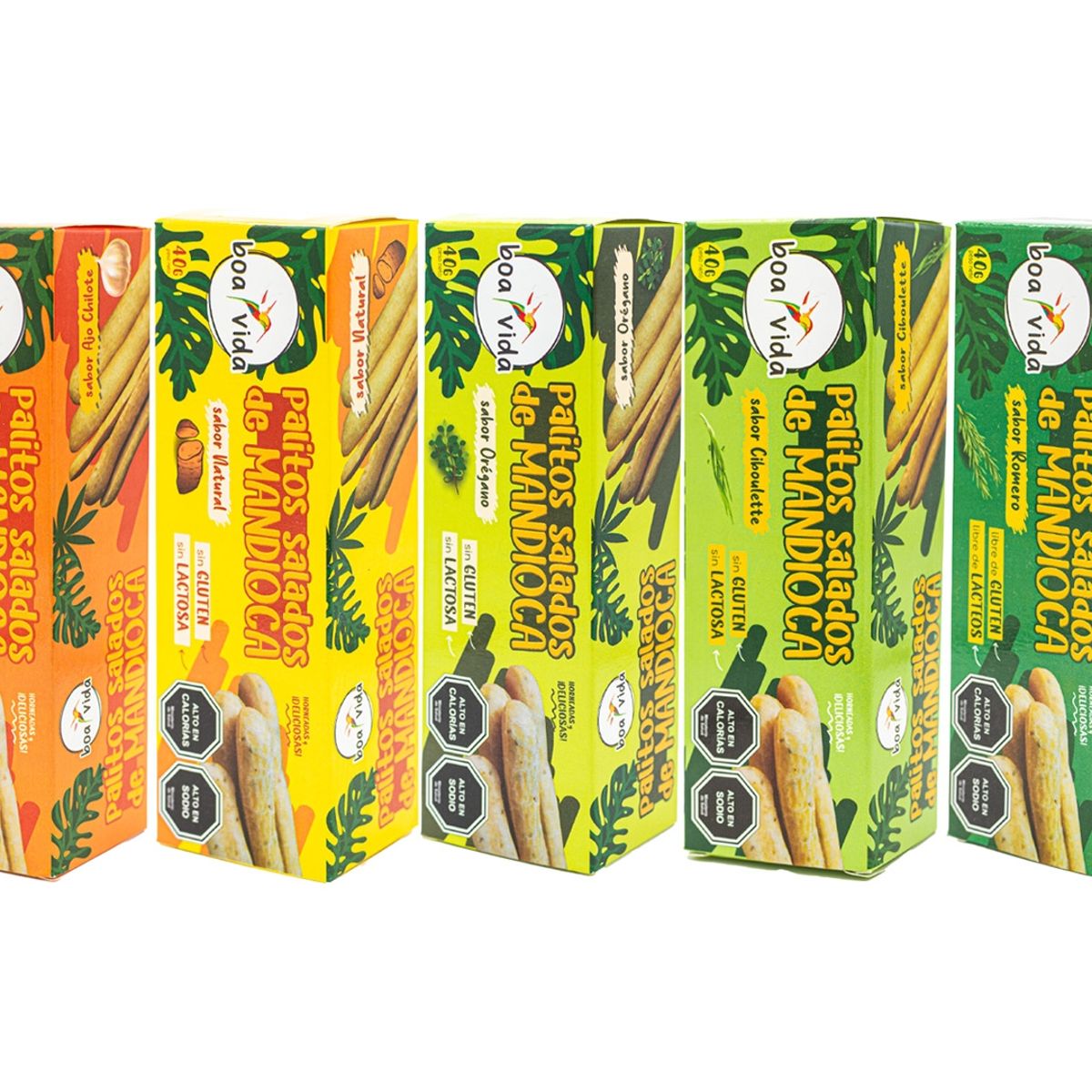 BOA VIDA - Pack 7 Palitos Salados de Mandioca Sabores Surtidos
