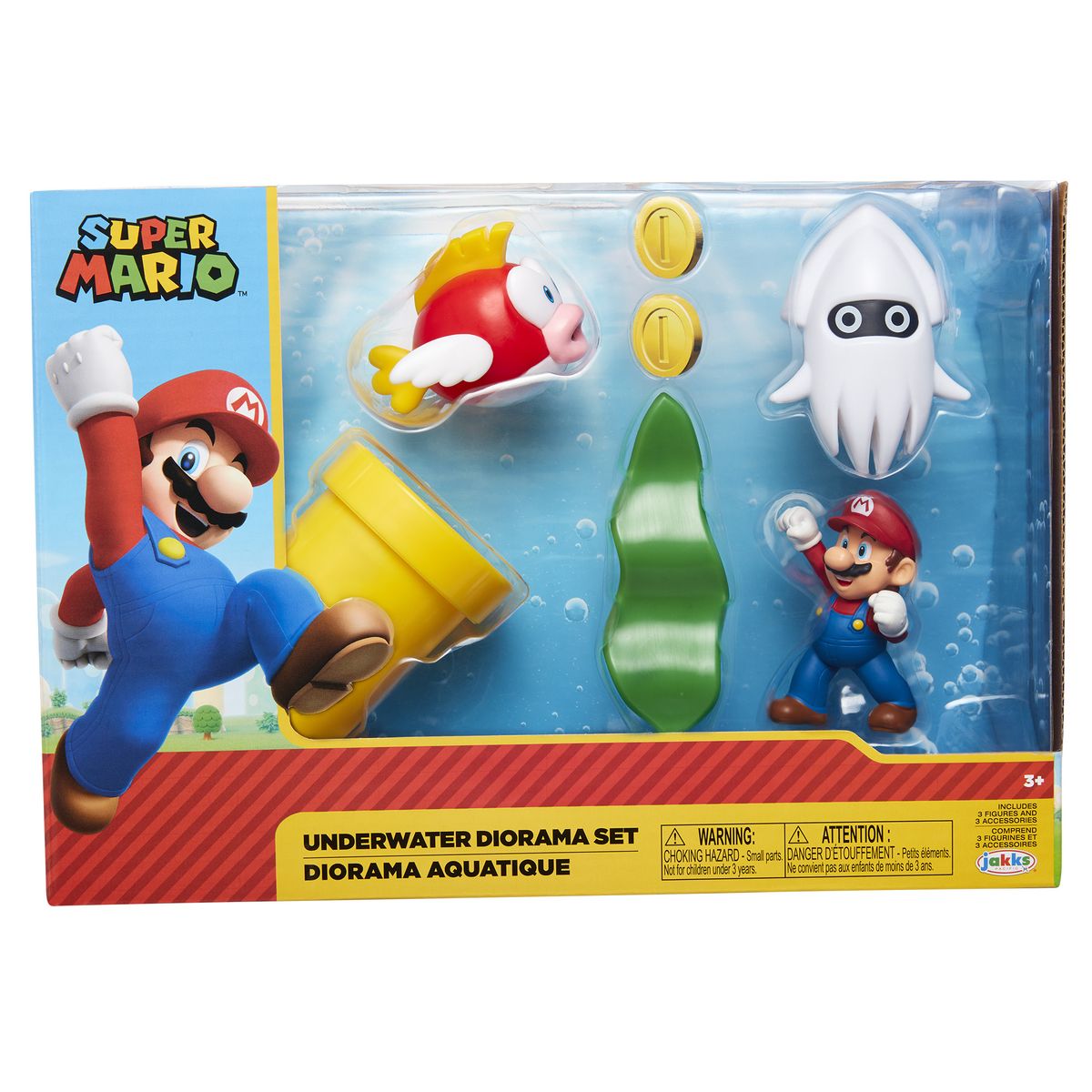 NINTENDO - Juego de Diorama Super Mario Nintendo Underwater