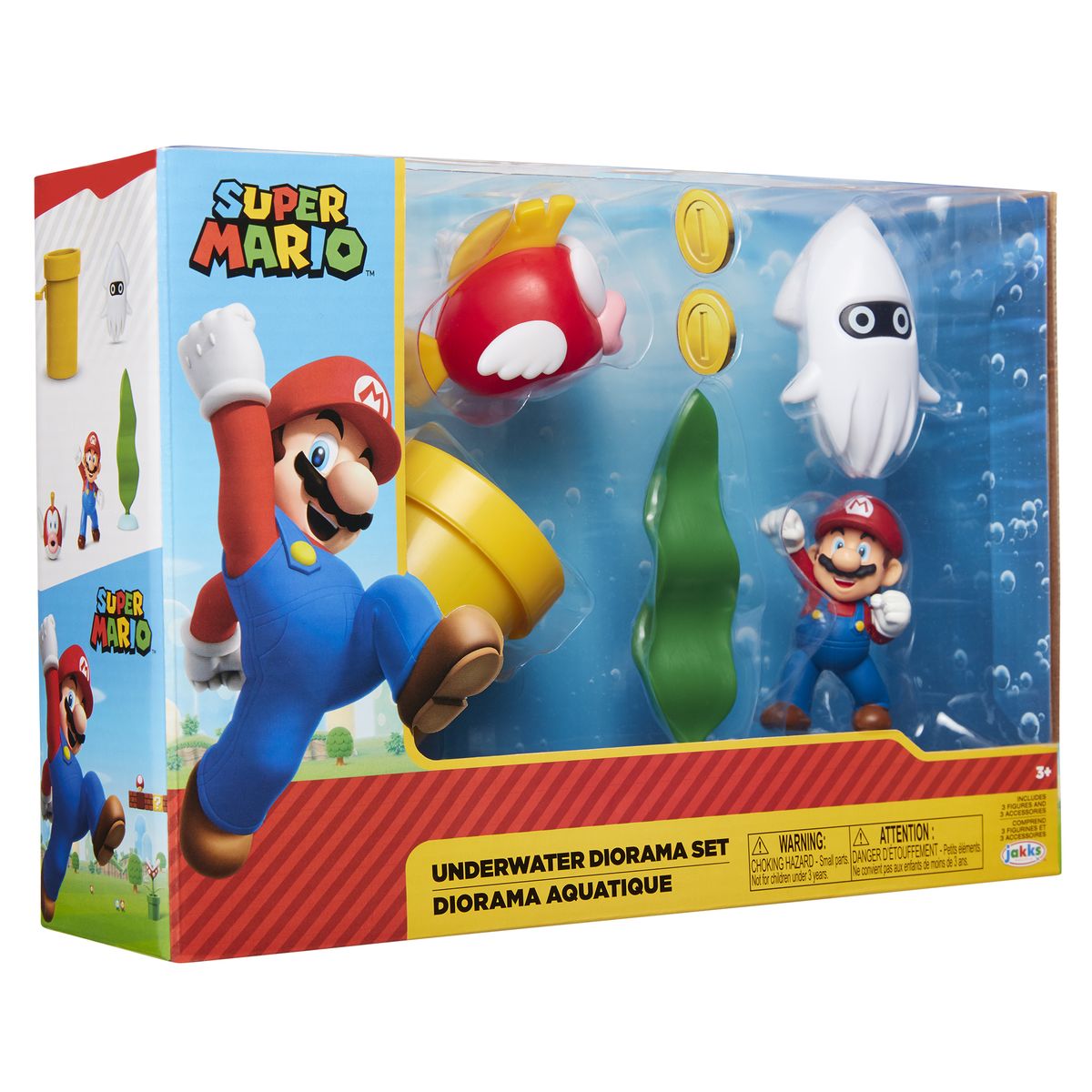 NINTENDO - Juego de Diorama Super Mario Nintendo Underwater