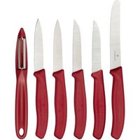 Cuchillos mondadores Swiss Classic Rojo 6 piezas