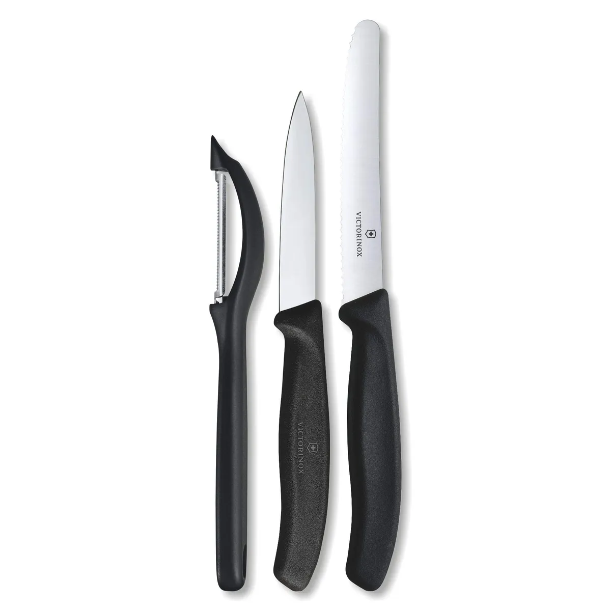 VICTORINOX - Set cuchillos mondadores Swiss Classic 3 piezas Negro Victorinox