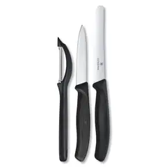 VICTORINOX - Set cuchillos mondadores Swiss Classic 3 piezas Negro
