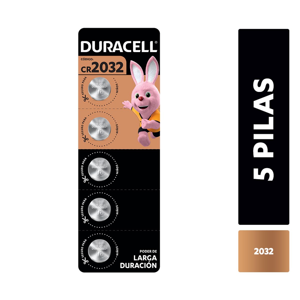 DURACELL - Pila botón Duracell Cr2032 tira x 5 Unidades