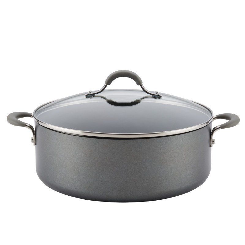 CIRCULON - Olla 7 L Con Tapa Vidrio Aluminio Anodizado