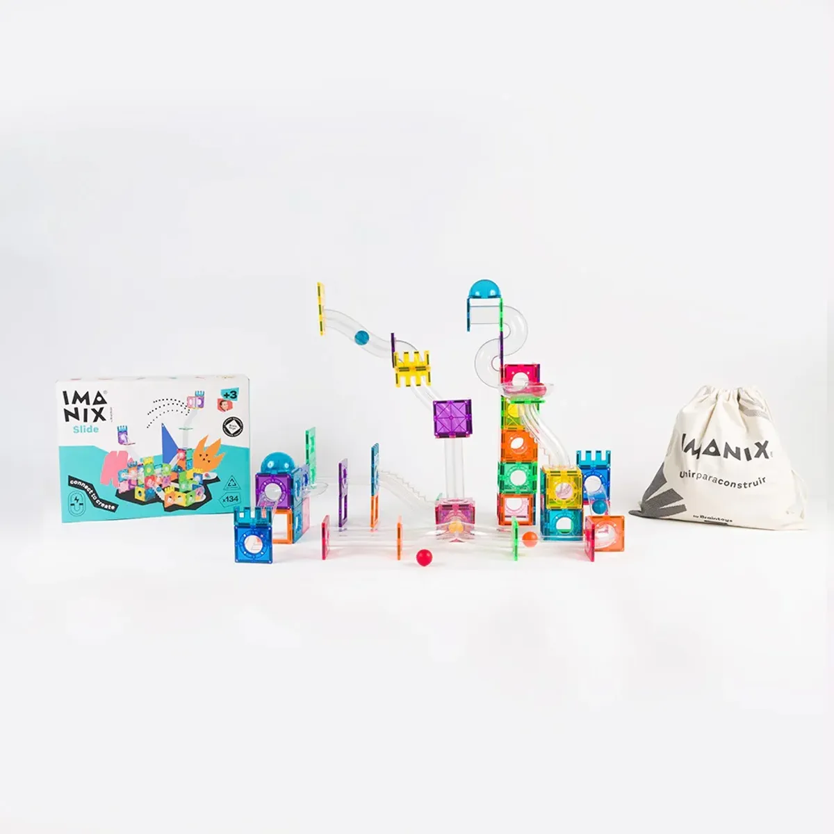 IMANIX - Imanix Tobogán 134 Piezas Magnéticas