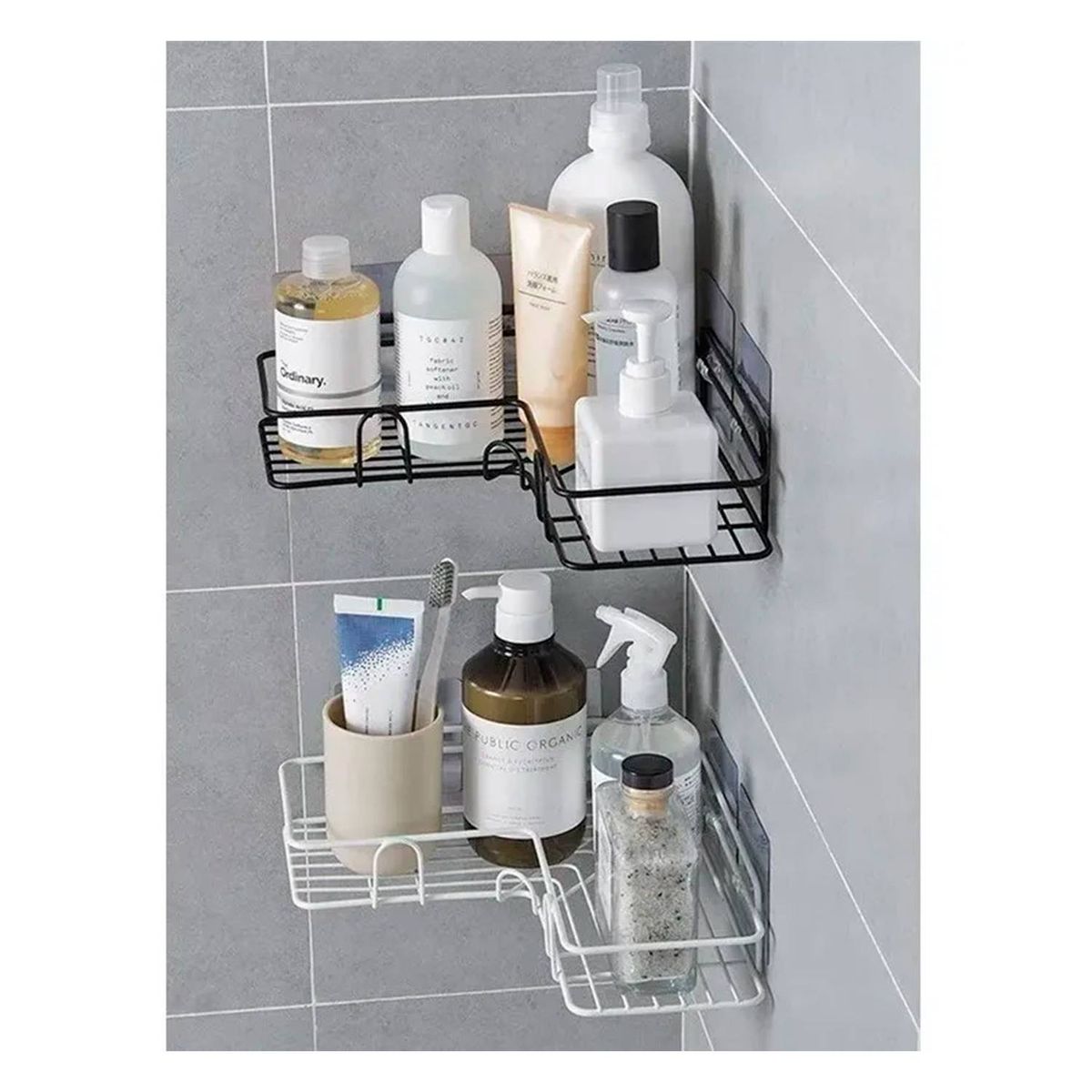 GENERICO - Estante Cesta De Ducha Organizador Pared Baño Anti Oxidable