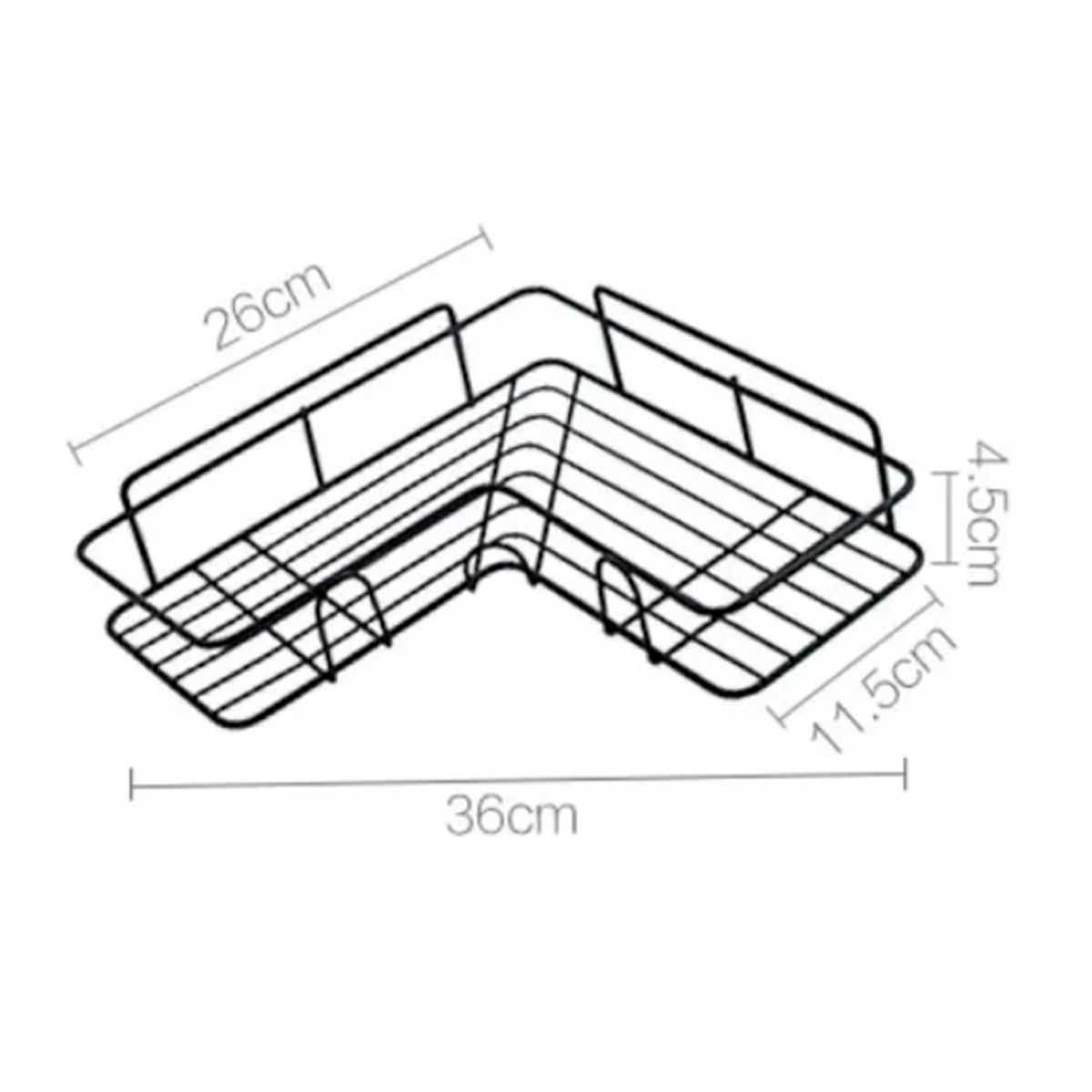 GENERICO - Estante Cesta De Ducha Organizador Pared Baño Anti Oxidable
