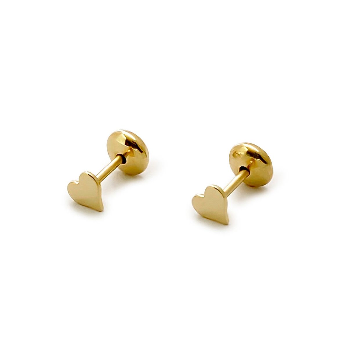 COGGIOLA - Aros Bebé Corazón 4mm Enchapado Oro 18K
