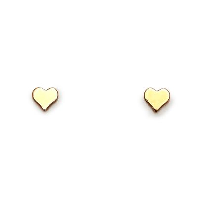 Imagen 2 del producto Aros Bebé Corazón 4mm Enchapado Oro 18K