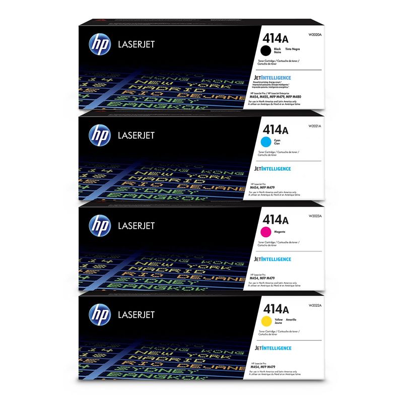HP - Pack 4 Toner  Genuinos Hp 414a Bk/cy/ma/ye M454 M479 C/iva W2020a
