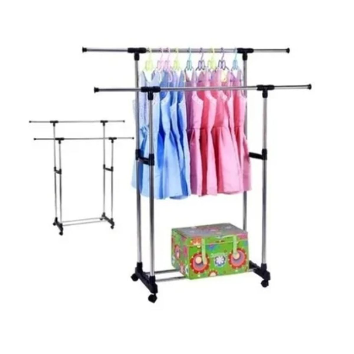 ESHOPANGIE - Perchero Colgador De Ropa Exhibicion Metalico Doble