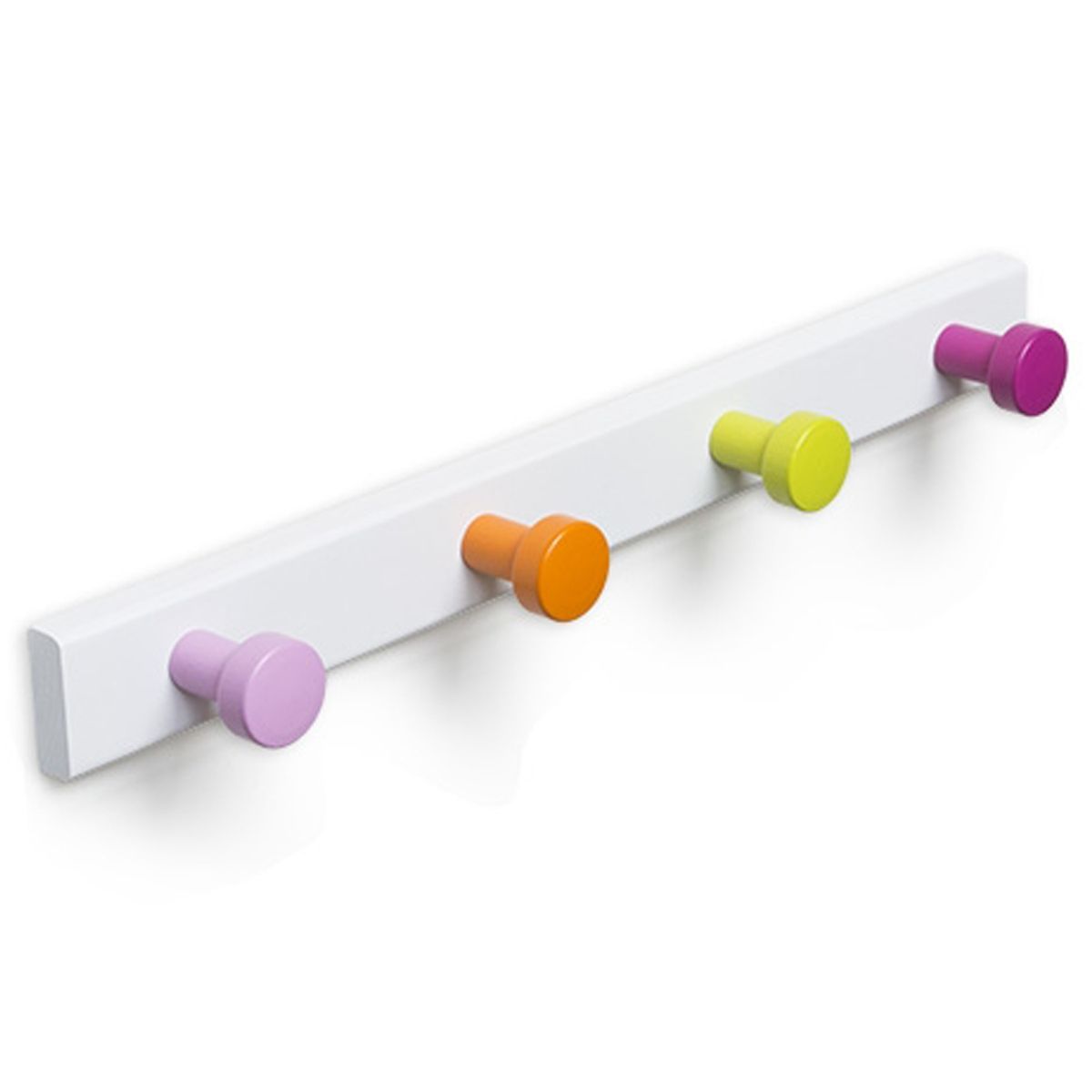 HBT - Percha 4 Pomos Colores Base Blanca