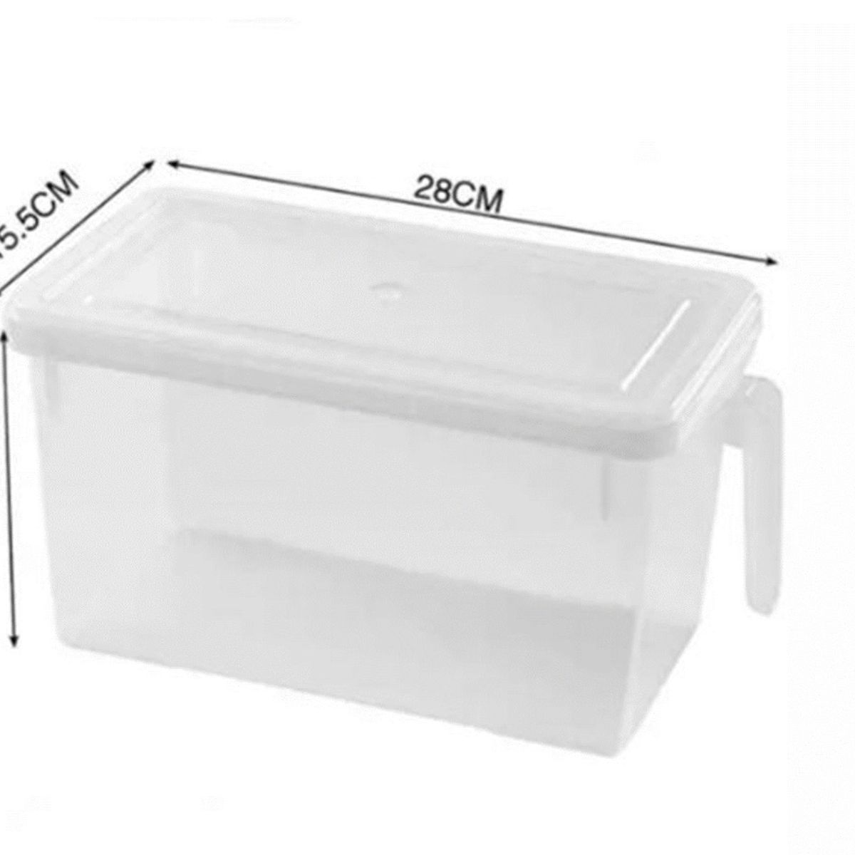 GENERICO - Organizador Refrigerador Transparente Con Tapa Y Mango.