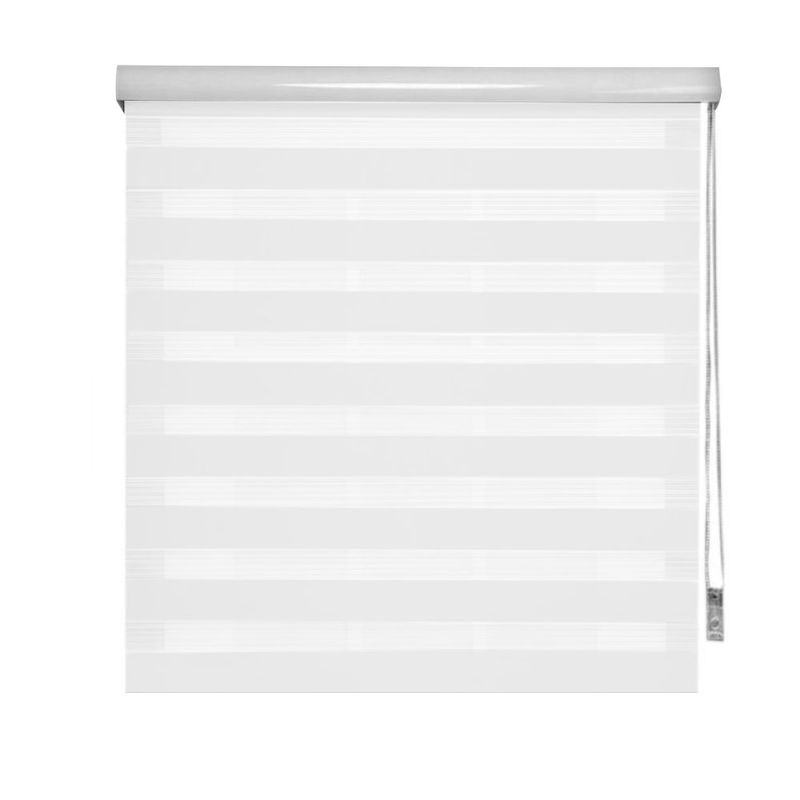 GENERICO - Cortina Roller Duo Zebra Dia Noche 160x200 Cm Blanco