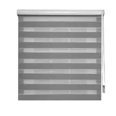 GENERICO - Cortina Roller Duo Zebra Dia Noche 160x200 Cm Gris