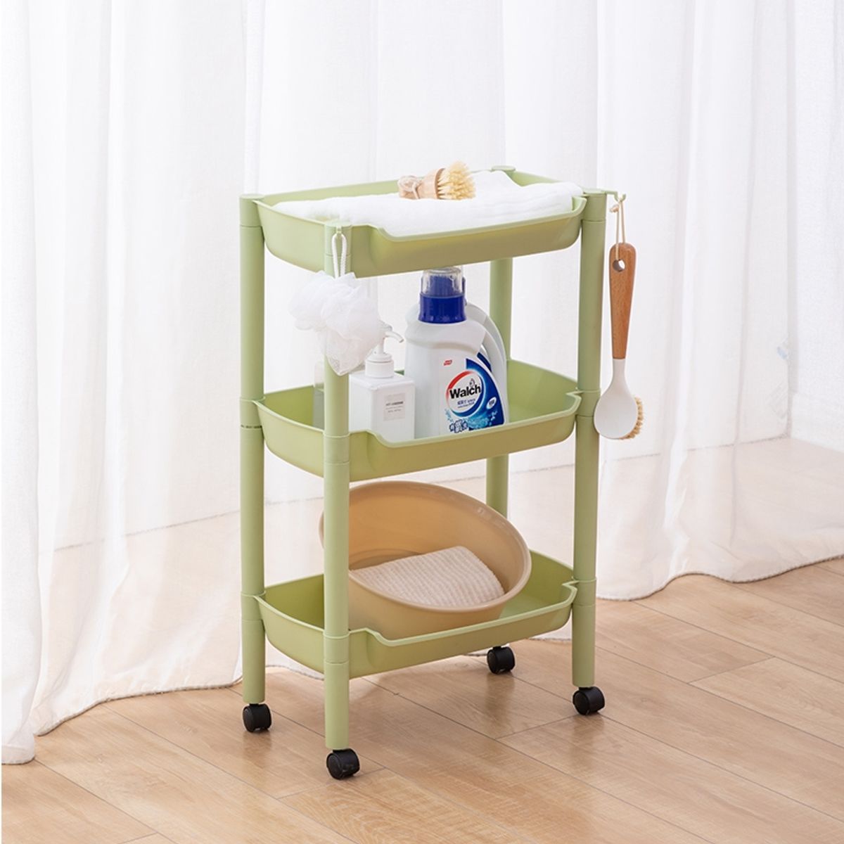 GENERICO - Carro organizador baño cocina con ruedas verdulero 5313 Verd