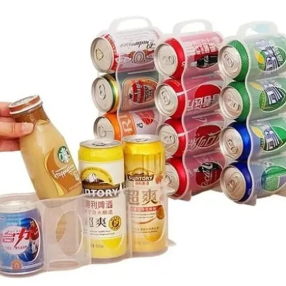 GENERICO - Organizador Latas Botellas Portátil Refrigerador Cocina