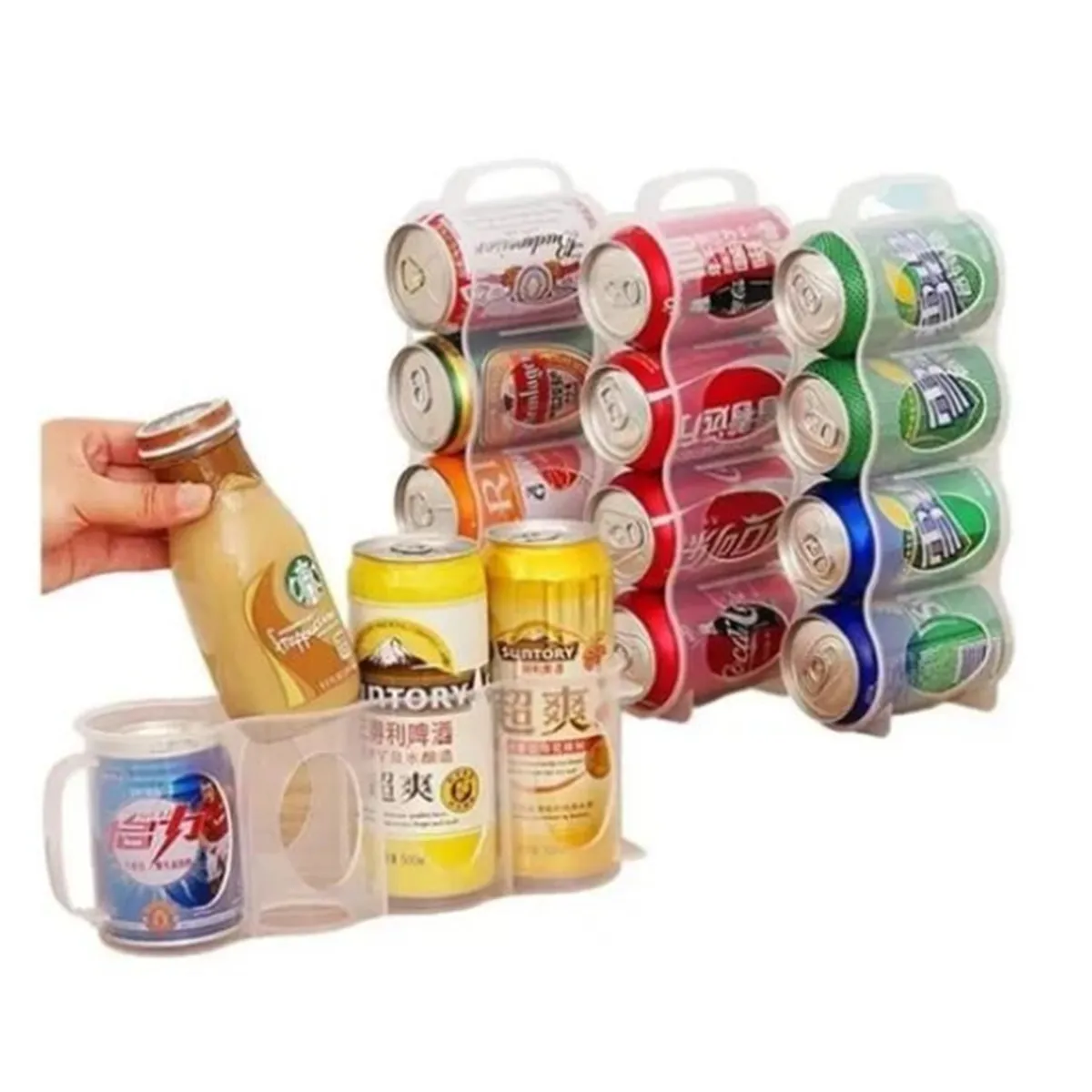GENERICO - Organizador Latas Botellas Portátil Refrigerador Cocina