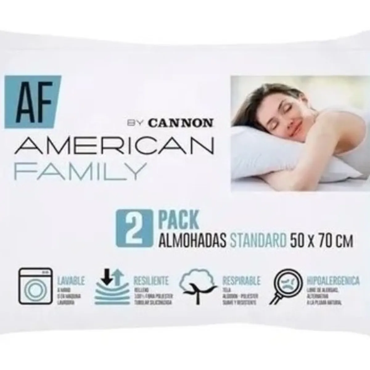 AMERICAN FAMILY - Almohadas Cannon ( Set De 2 ) American Family 50x70 Original