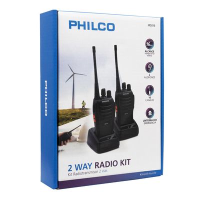 Philco Radiotransmisor Walkie Talkies Md216 16 Canales 2Un