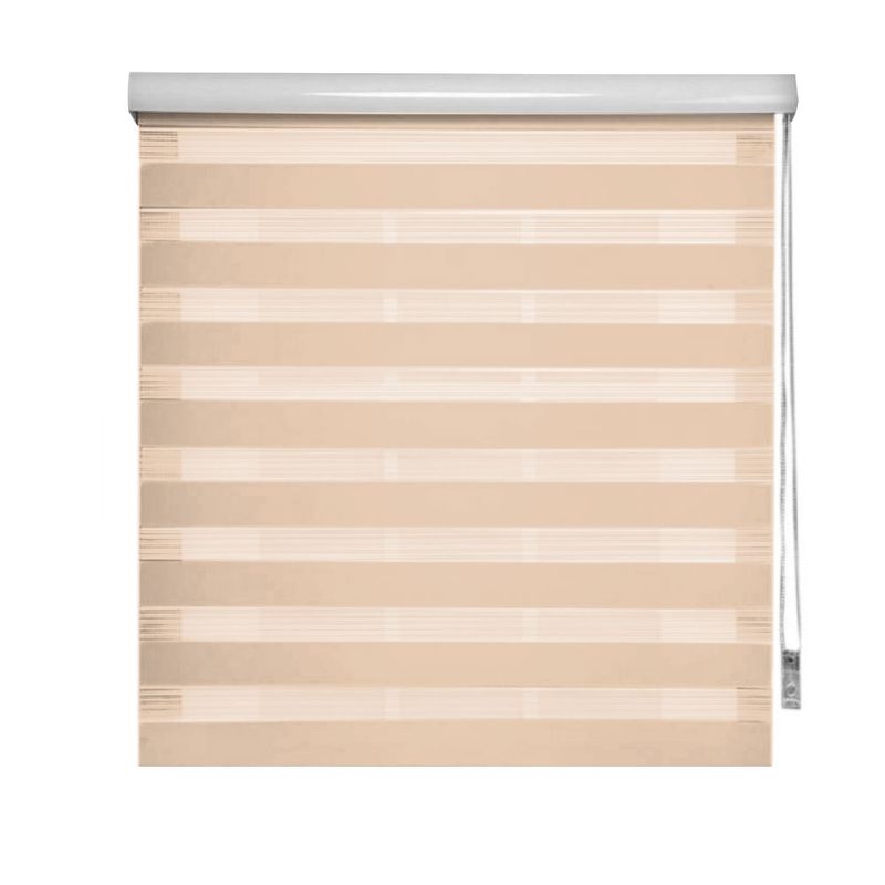 GENERICO - Cortina Roller Duo Zebra Dia Noche 180x200 Cm Beige
