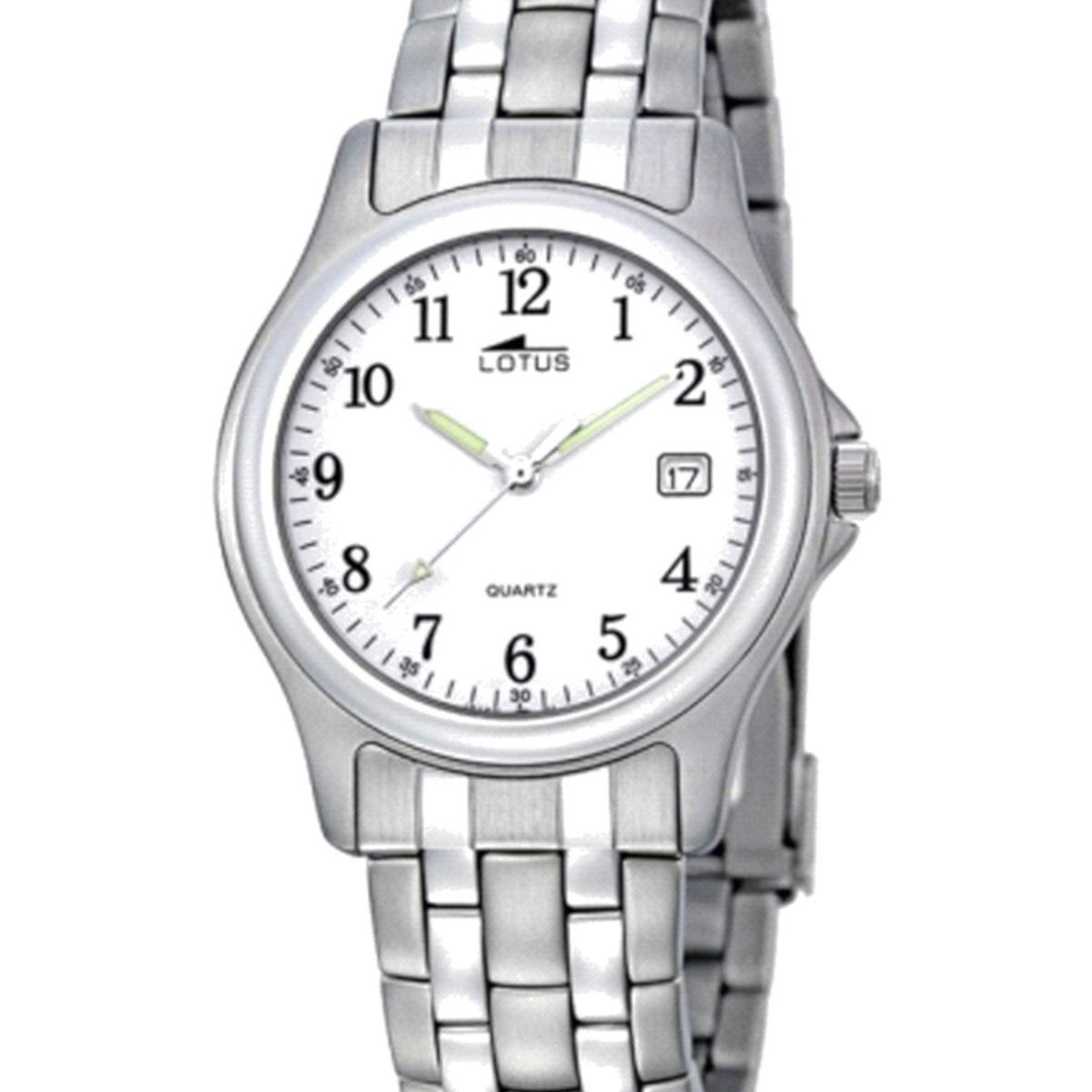 LOTUS - Reloj 15150/A Lotus Blanco Hombre Acero Clasico