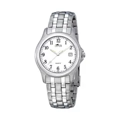 LOTUS - Reloj 15150/A Blanco Hombre Acero Clasico