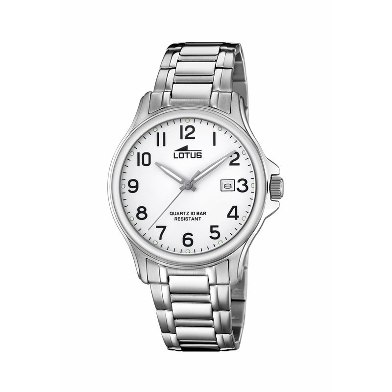 LOTUS - Reloj 18645/1 Lotus Blanco Hombre Acero Clasico
