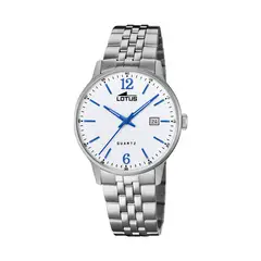 LOTUS - Reloj 18694/2 Blanco Hombre Acero Clasico