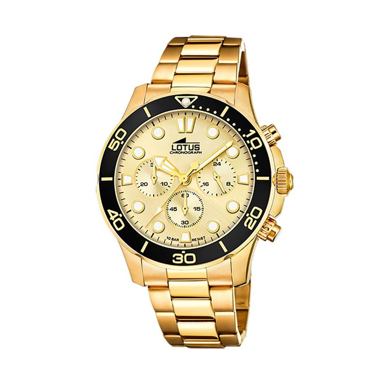 LOTUS - Reloj 18758/2 Lotus Champaña Mujer Crono Deportivo