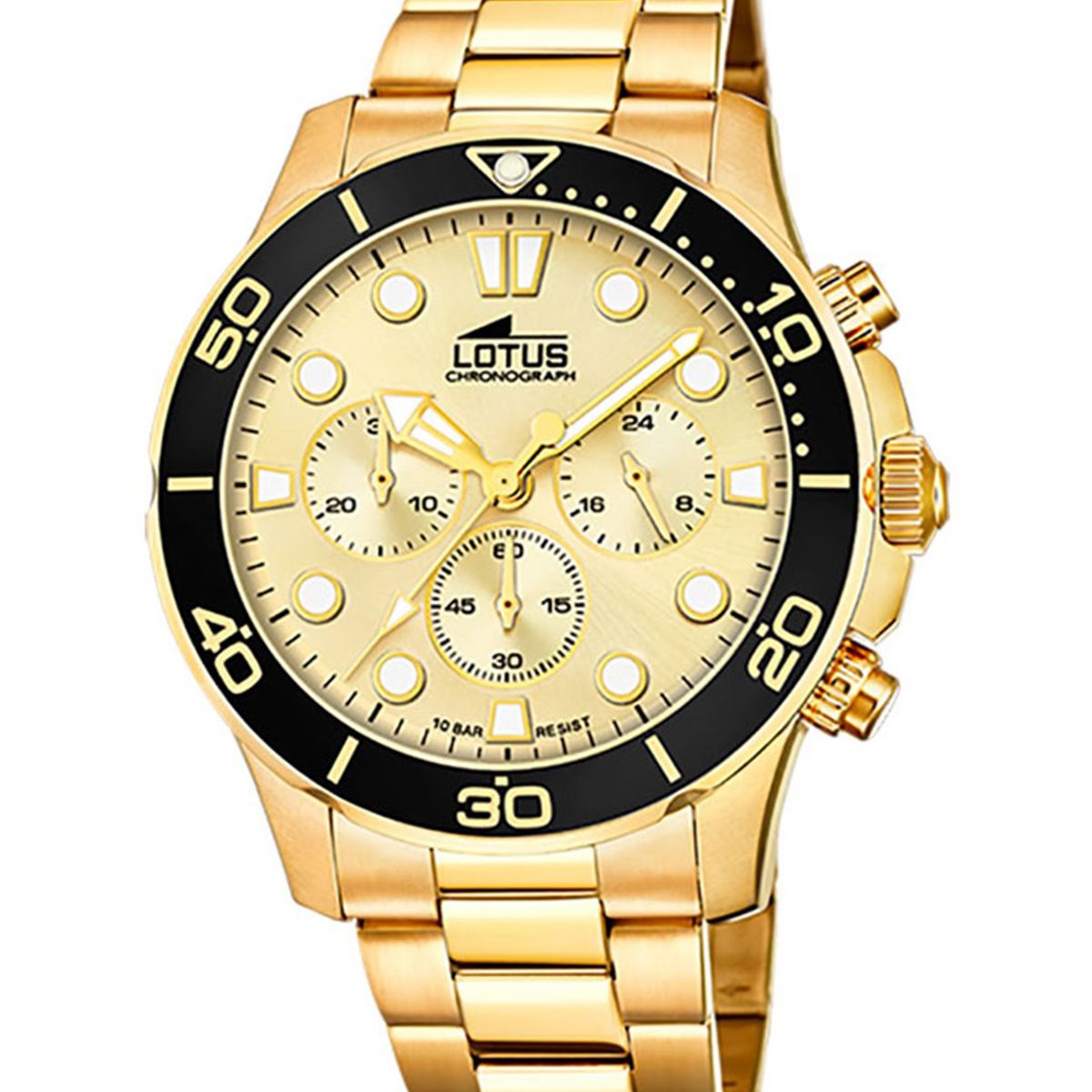 LOTUS - Reloj 18758/2 Lotus Champaña Hombre Crono Deportivo