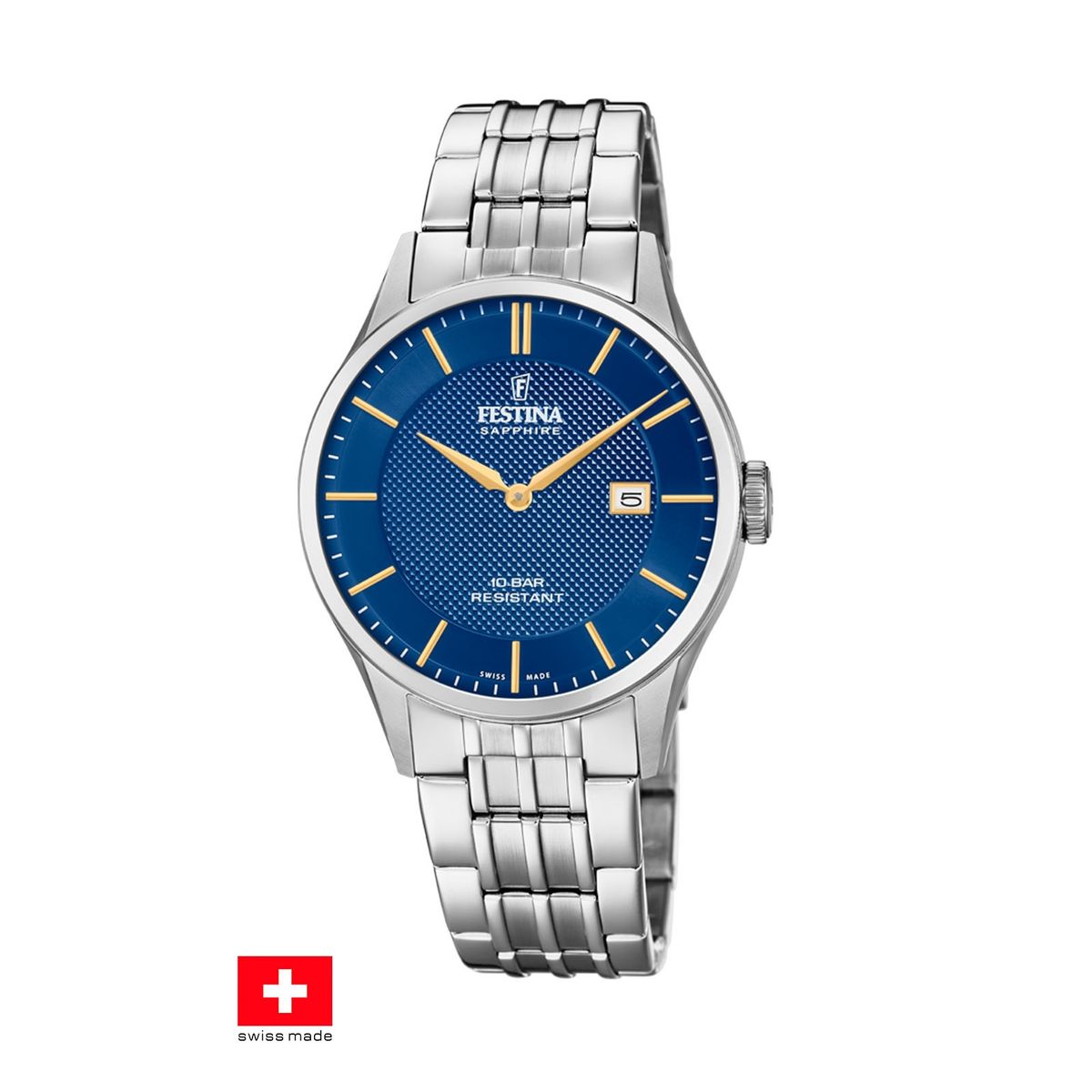 FESTINA SWISS - Reloj F20005/3 Festina Swiss Azul Hombre Swiss Made