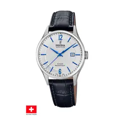 FESTINA SWISS - Reloj F20007/2 Plateado Hombre Swiss Made