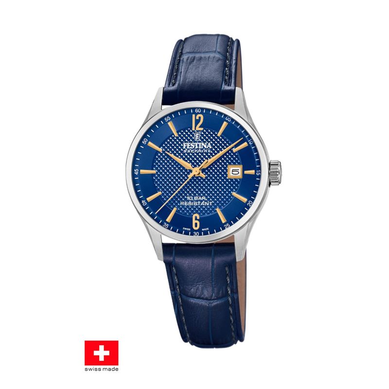 FESTINA SWISS - Reloj F20009/3 Festina Swiss Azul Mujer Swiss Made