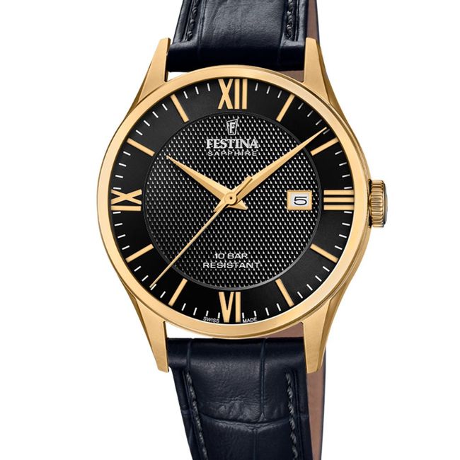 FESTINA SWISS - Reloj F20010/4 Festina Swiss Negro Hombre Swiss Made