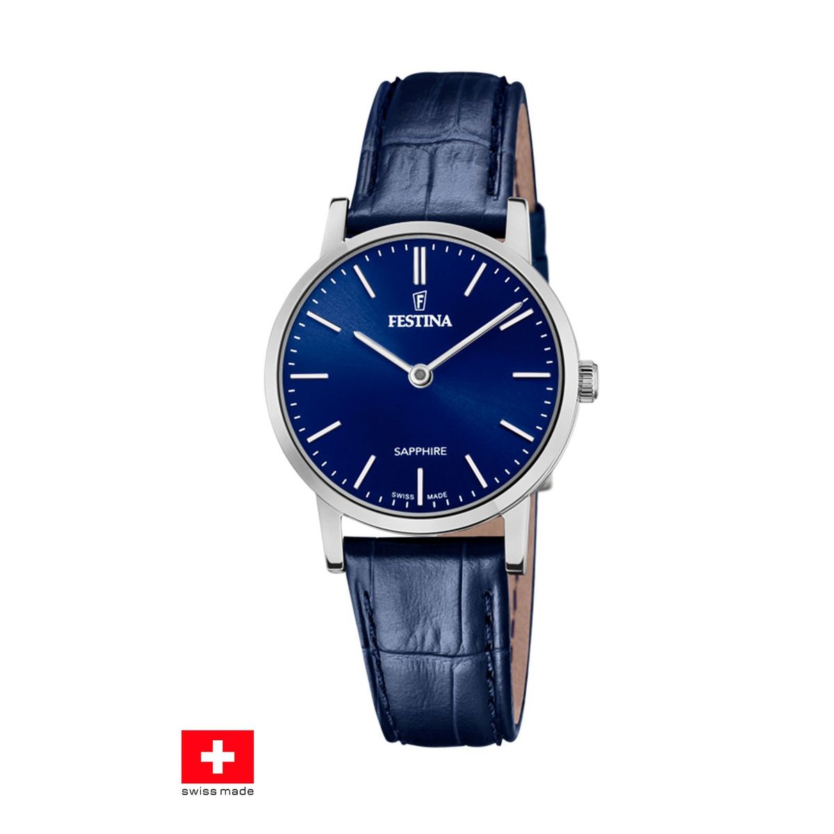 FESTINA SWISS - Reloj F20013/3 Festina Swiss Azul Mujer Swiss Made