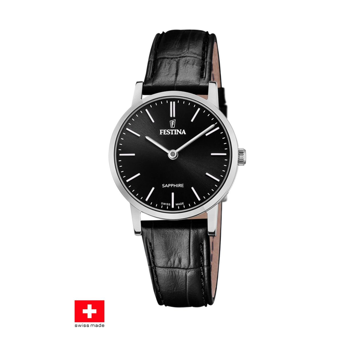 FESTINA SWISS - Reloj F20013/4 Festina Swiss Negro Mujer Swiss Made