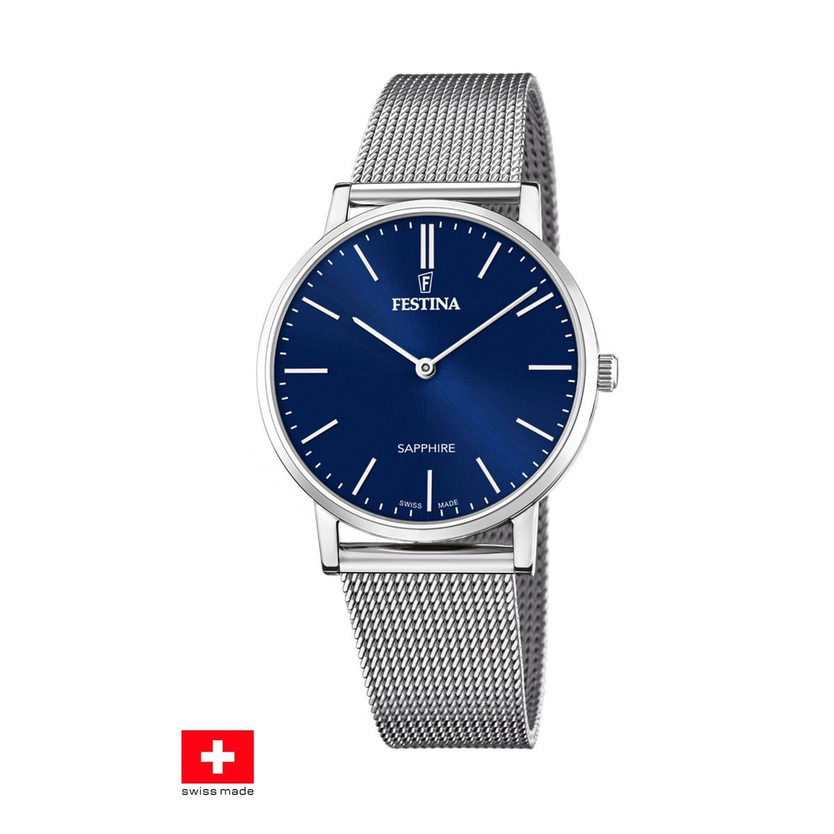 FESTINA SWISS - Reloj F20014/2 Festina Swiss Azul Hombre Swiss Made
