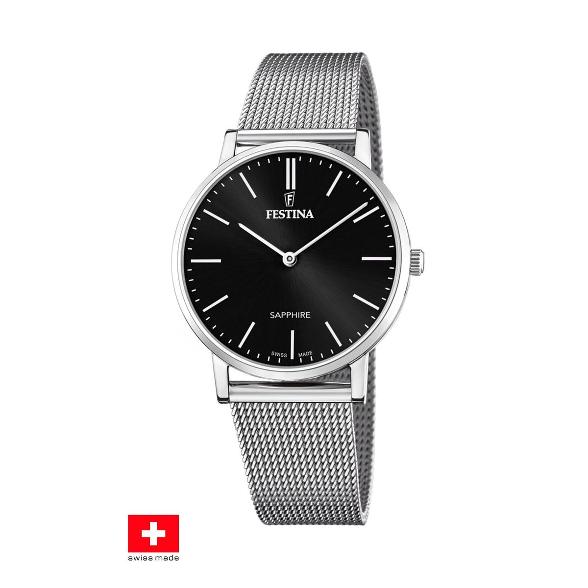 FESTINA SWISS - Reloj F20014/3 Festina Swiss Negro Hombre Swiss Made