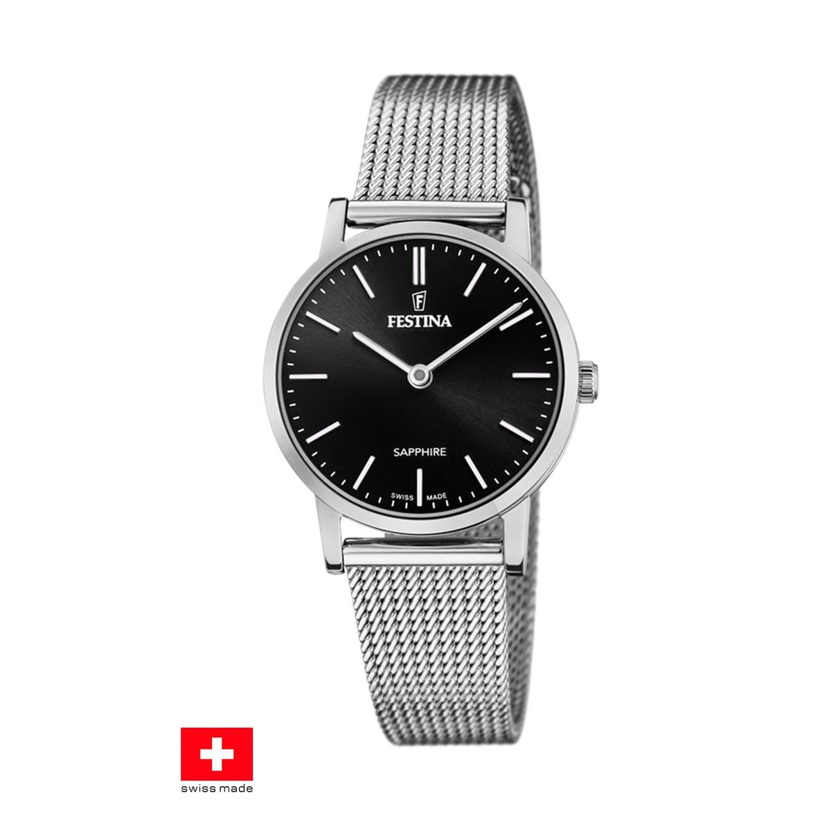 FESTINA SWISS - Reloj F20015/3 Festina Swiss Negro Mujer Swiss Made