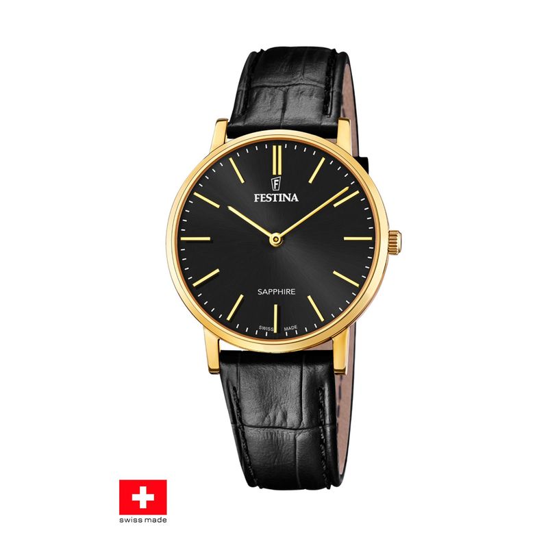 FESTINA SWISS - Reloj F20016/3 Festina Swiss Negro Hombre Swiss Made