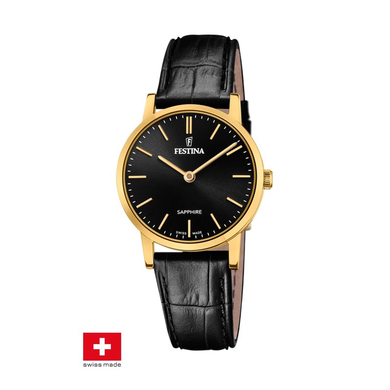 FESTINA SWISS - Reloj F20017/3 Festina Swiss Negro Mujer Swiss Made
