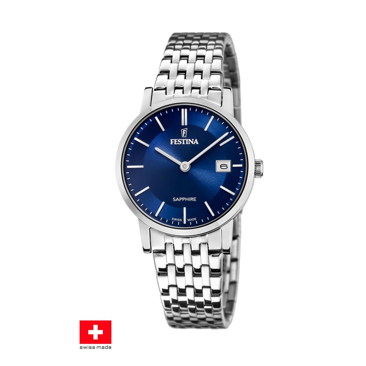 FESTINA SWISS - Reloj F20019/2 Festina Swiss Azul Mujer Swiss Made