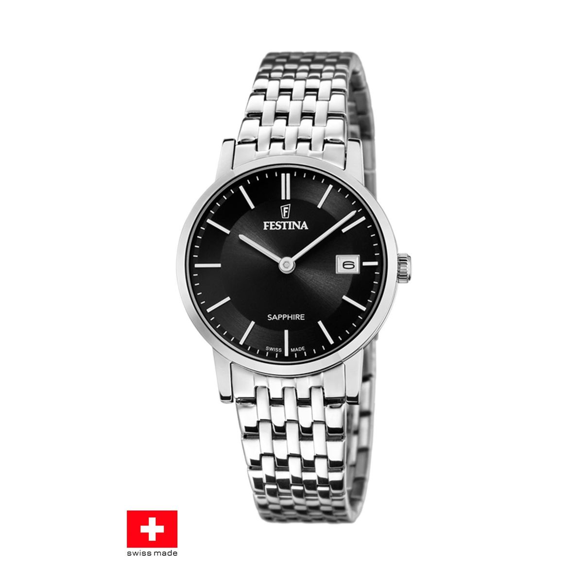 FESTINA SWISS - Reloj F20019/3 Festina Swiss Negro Mujer Swiss Made