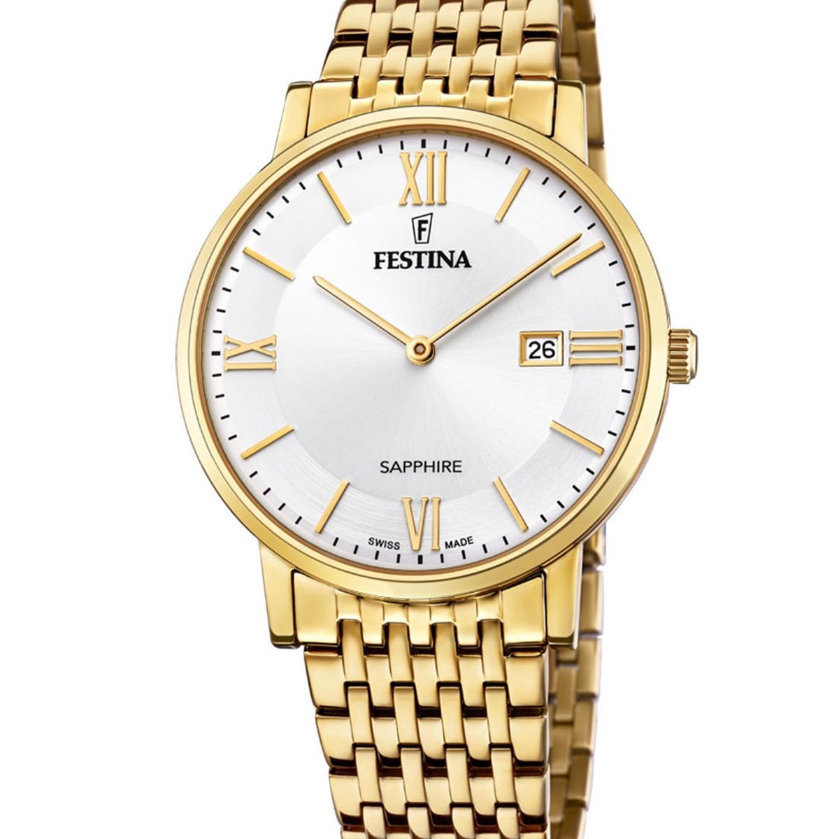 FESTINA SWISS - Reloj F20020/1 Festina Swiss Plateado Hombre Swiss Made