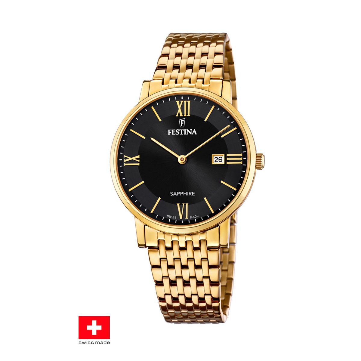 FESTINA SWISS - Reloj F20020/3 Festina Swiss Negro Hombre Swiss Made