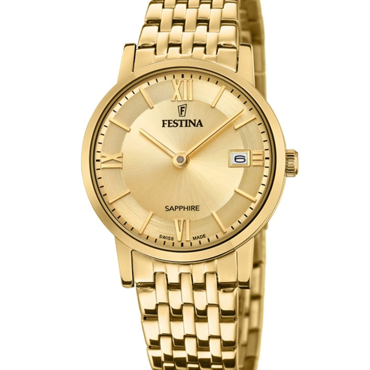 FESTINA SWISS - Reloj F20021/2 Festina Swiss Dorado Mujer Swiss Made