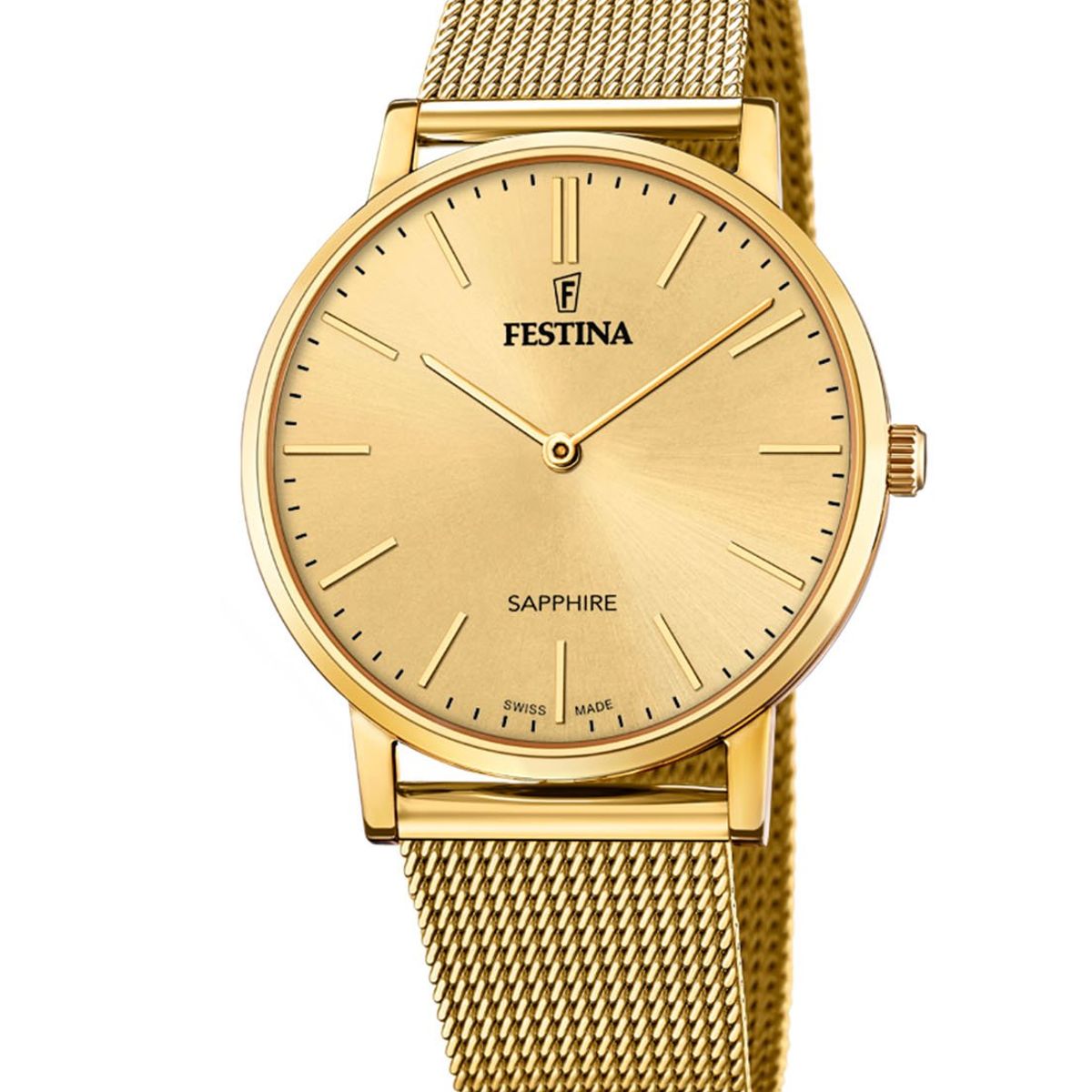 FESTINA SWISS - Reloj F20022/2 Festina Swiss Dorado Hombre Swiss Made