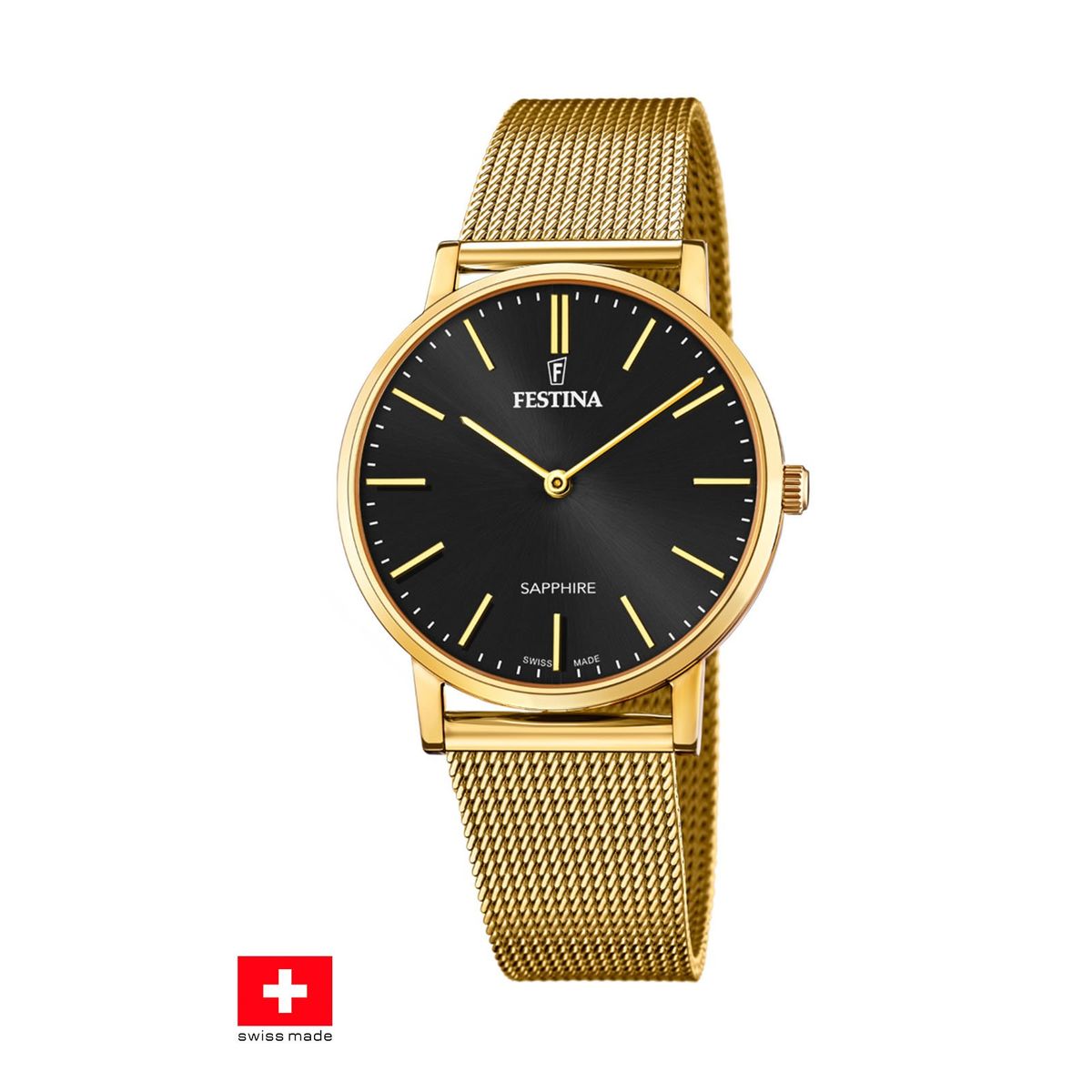 FESTINA SWISS - Reloj F20022/3 Festina Swiss Negro Hombre Swiss Made