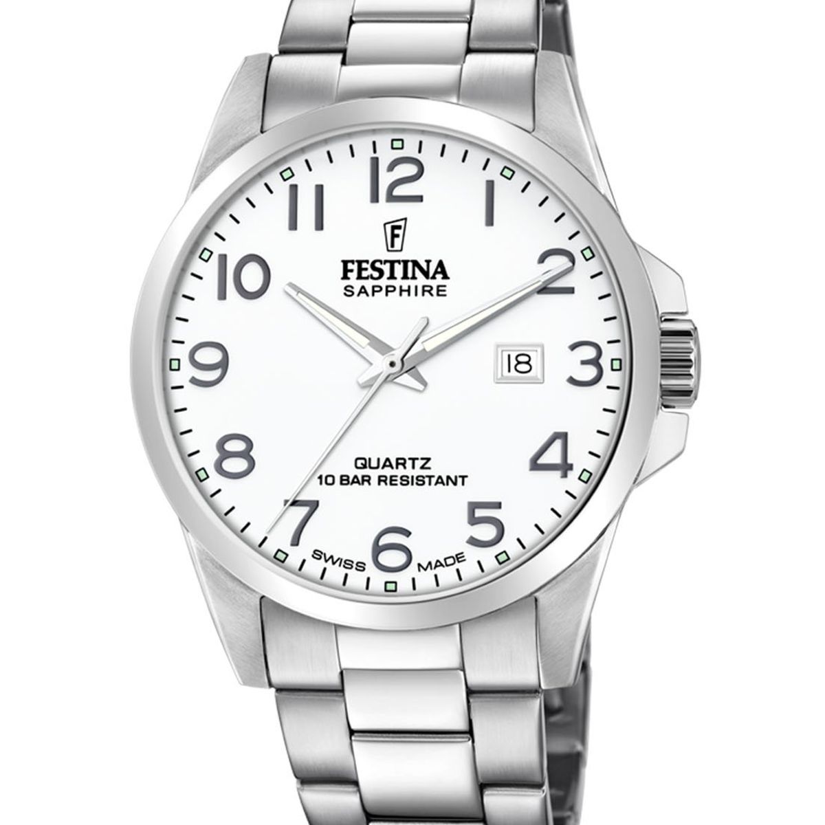 FESTINA SWISS - Reloj F20024/1 Festina Swiss Plateado Hombre Swiss Made